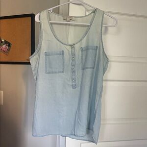 LOFT Light Blue Sleeveless Blouse
